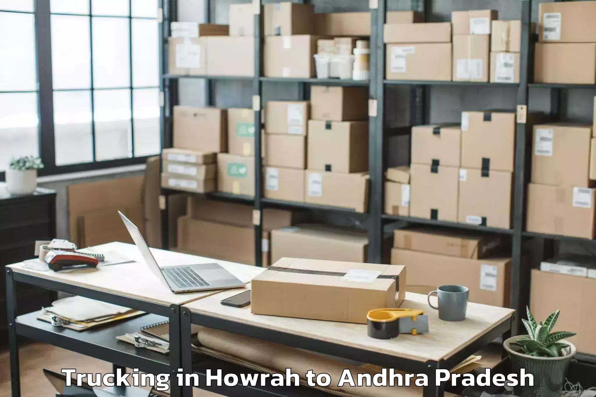 Professional Howrah to Avanigadda Trucking